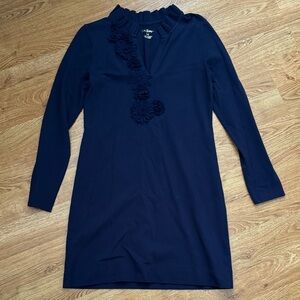 Lilly Pulitzer Navy Dress with Navy Floral Detail